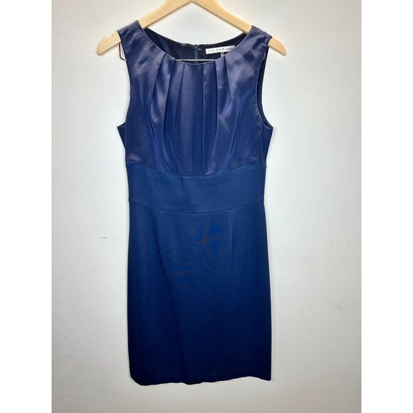 Trina Turk Women's R121134 Size 6 Blue Sheath Dress Sleeveless Boat Neck EUC - Picture 1 of 6